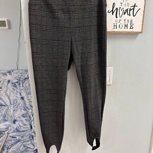 A New Day Charcoal Plaid Stirrup Pants